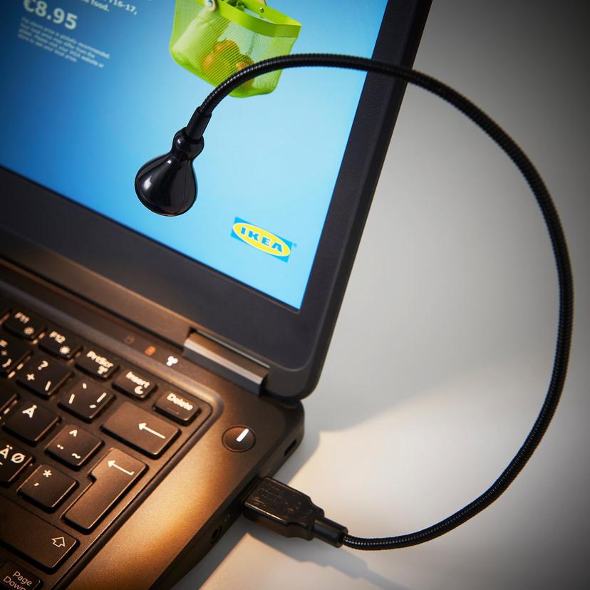 JANSJÖ — светодиодная USB лампа, черный