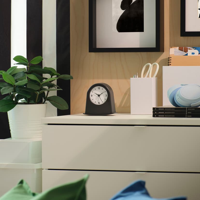 KÄRRSÅNGARE — Budzik, czarny, 