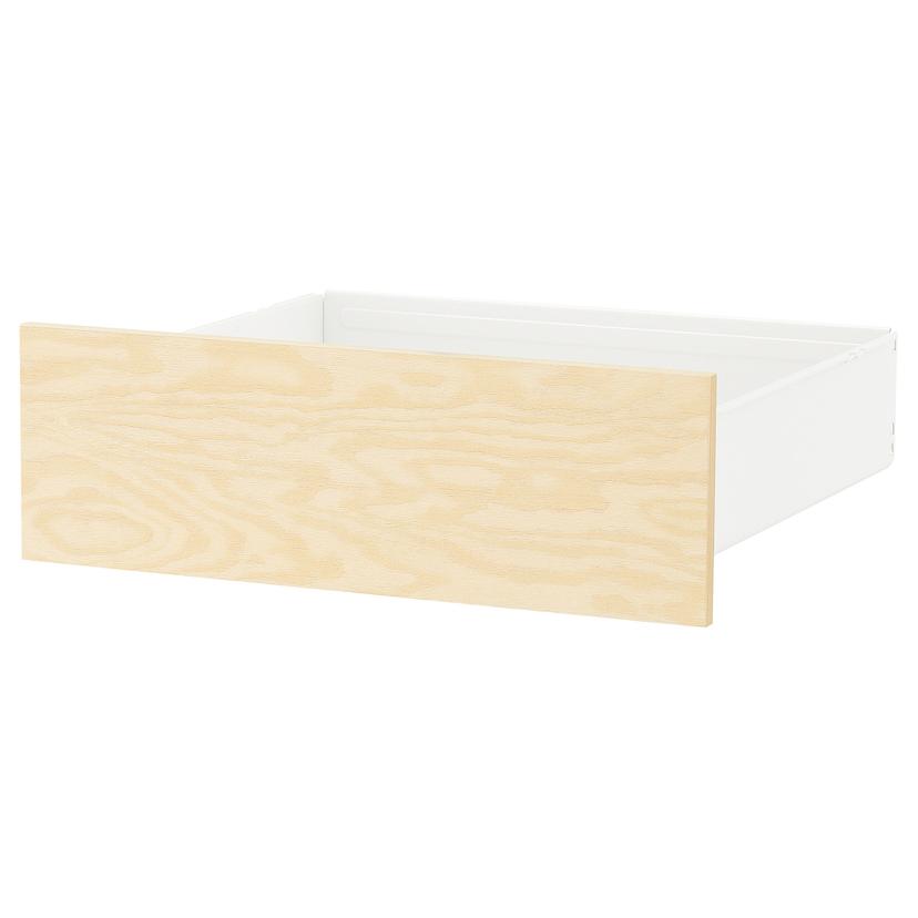 KALBÅDEN — ящик, белый/под сосну, 60x57x20 см