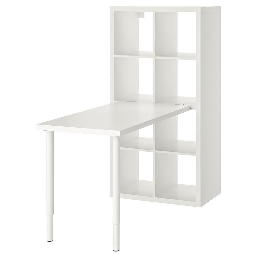 KALLAX / LINNMON — стол, комбинация, белый, 77x139x147 см