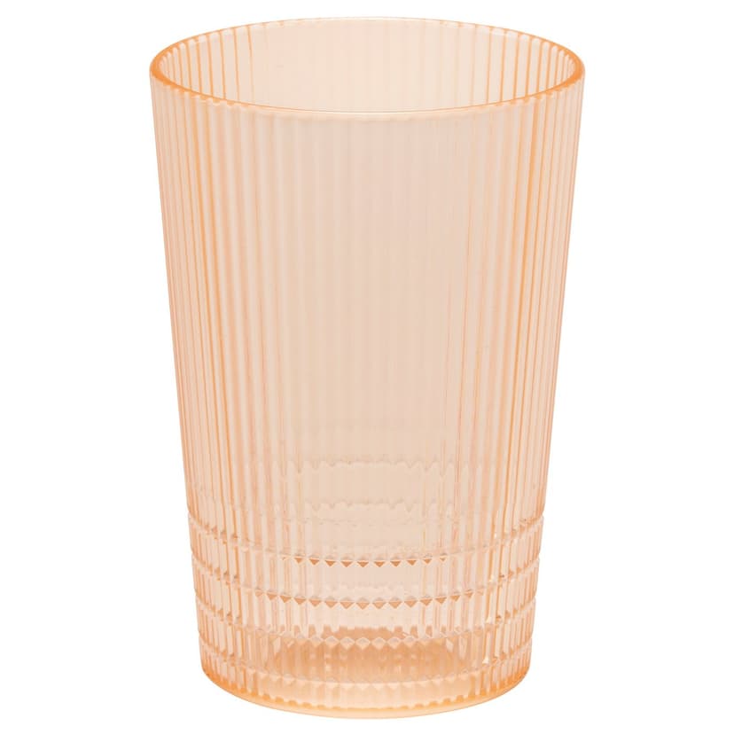 KALLSINNIG — Szklanka, plastik/pomarańczowy, 