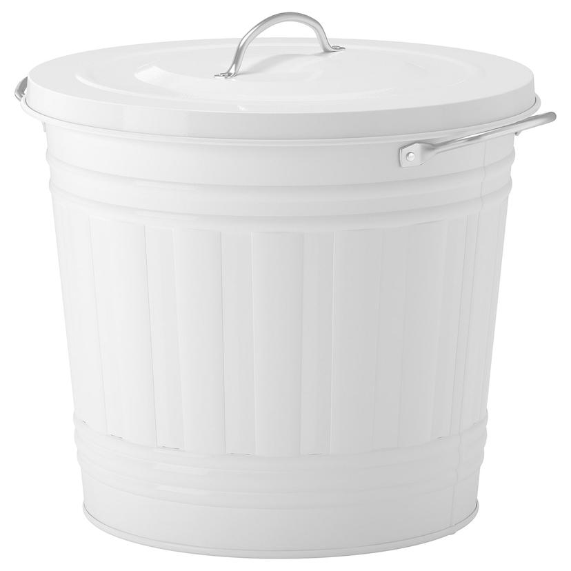 KNODD — ведро с крышкой, белый, 16 л