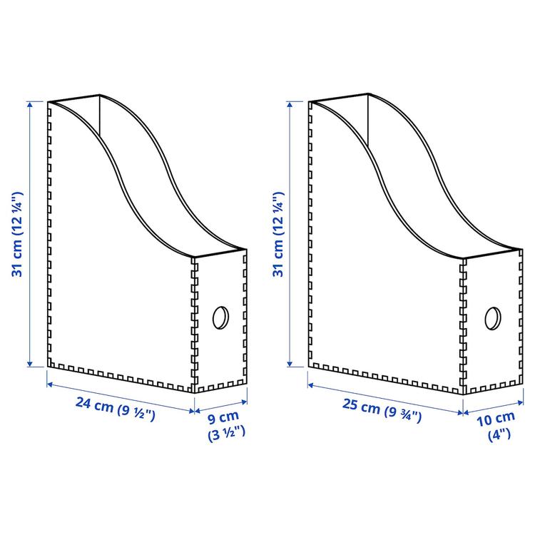 Segregator, 2 szt.,  dimensions