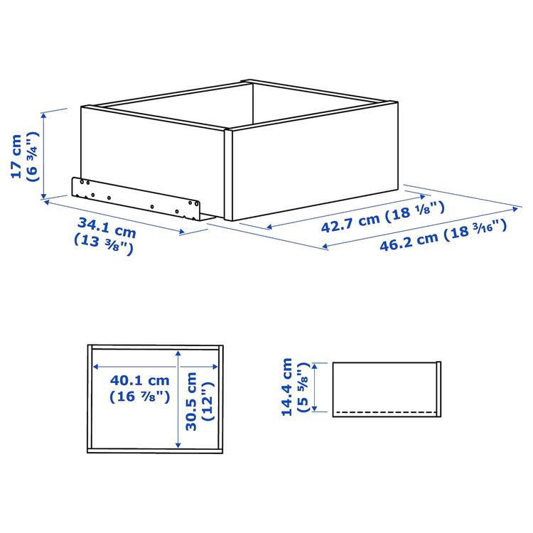 ящик, белый, 50x35 см dimensions