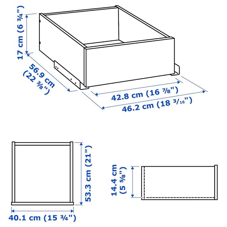ящик, белый, 50x58 см dimensions