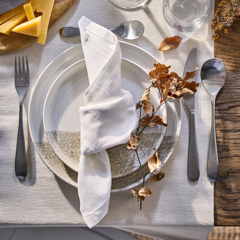 KRUSTISTEL — тарелка, с рисунком/серый, 25 см