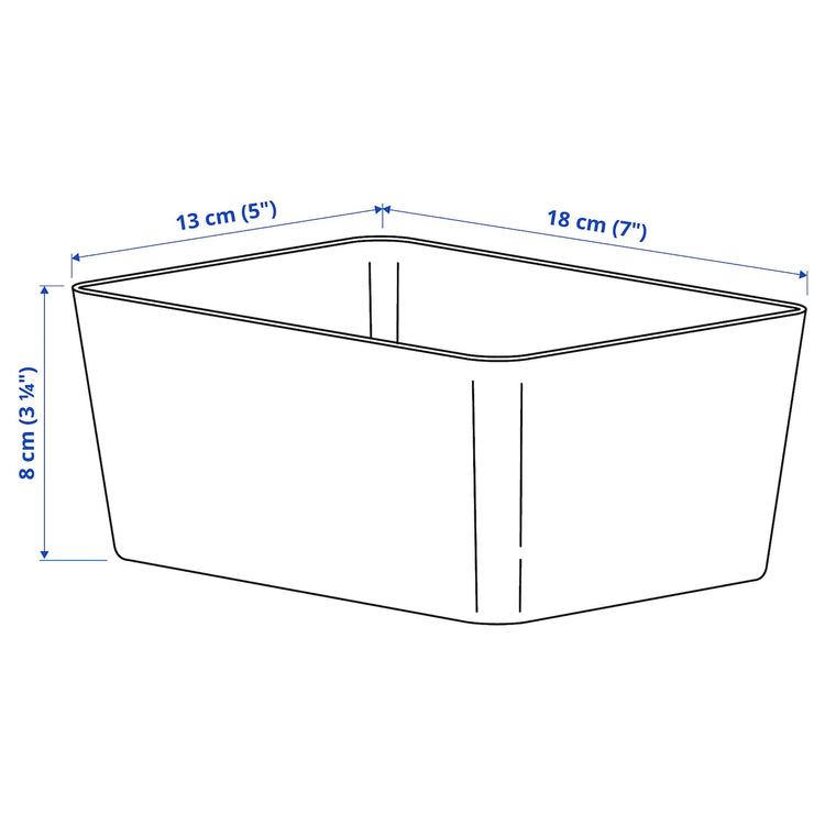 контейнер, белый, 13x18x8 см dimensions