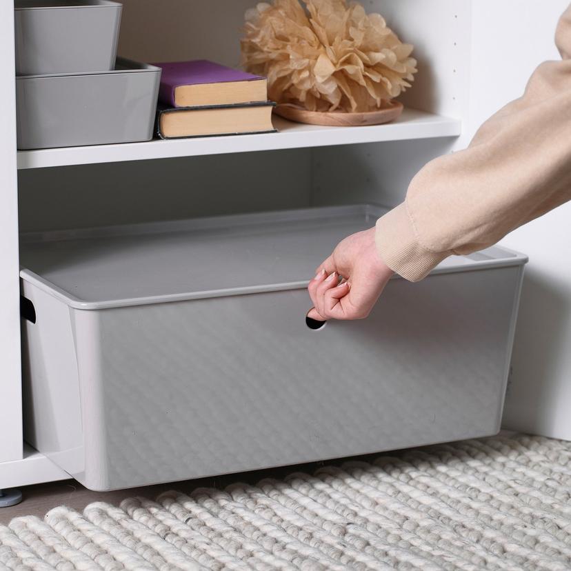 KUGGIS — Контейнер с крышкой, светло-серый