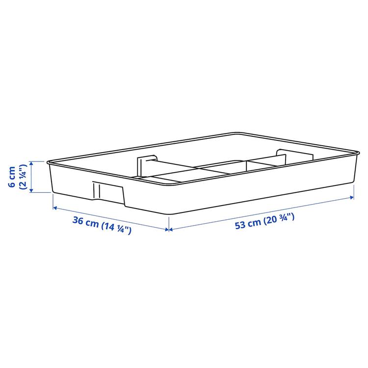 вставка с 8 отделениями, белый dimensions
