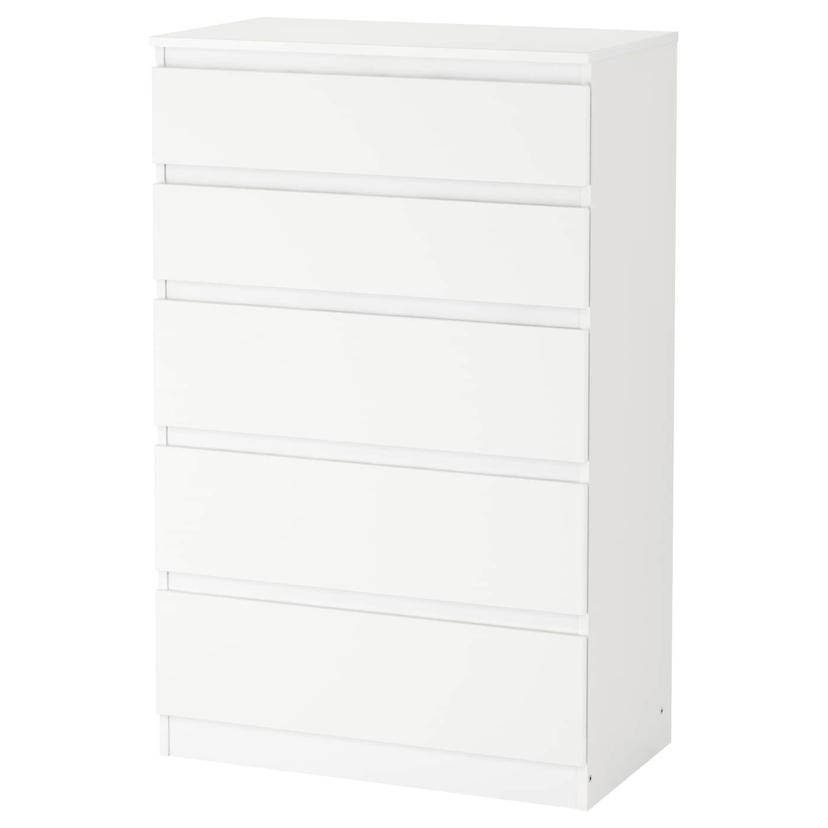 KULLEN — комод с 5 ящиками, белый, 70x112 см