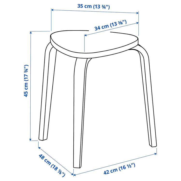 Stołek,  dimensions