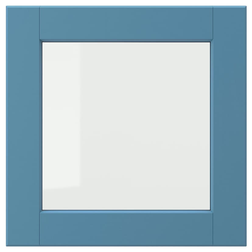 LERHYTTAN — Drzwi szklane, niebieski, 