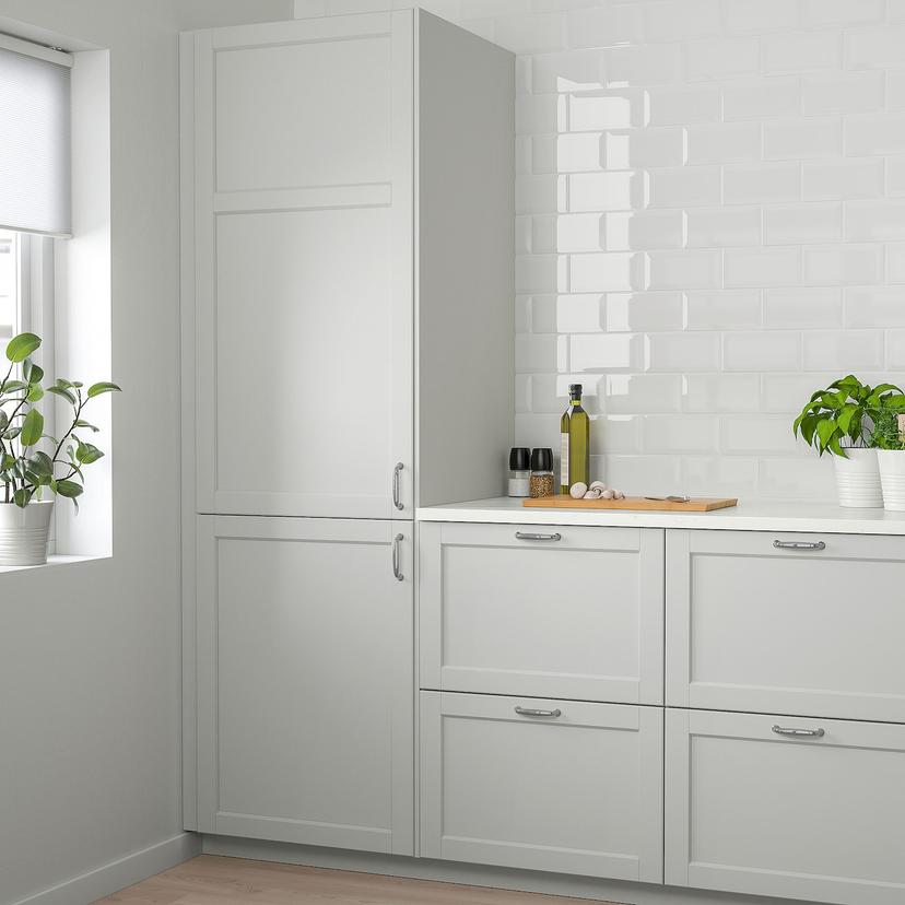 LERHYTTAN — фронт панель для посудом машины, светло-серый, 45x80 см