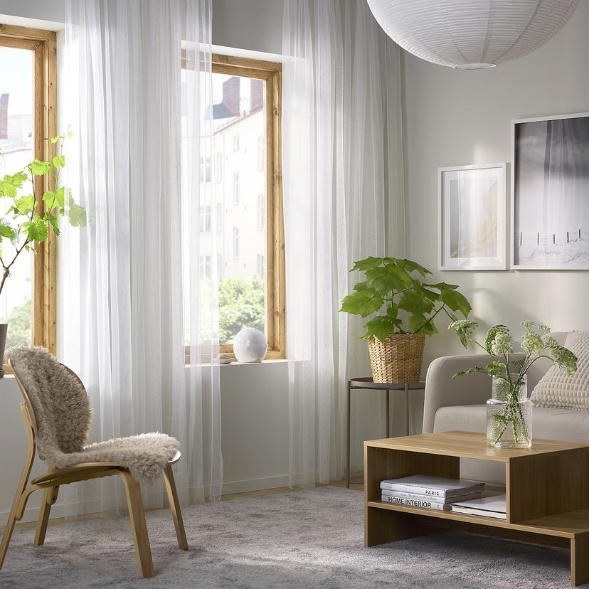 LILL — Шторы, 1 пара, белые/туннельные