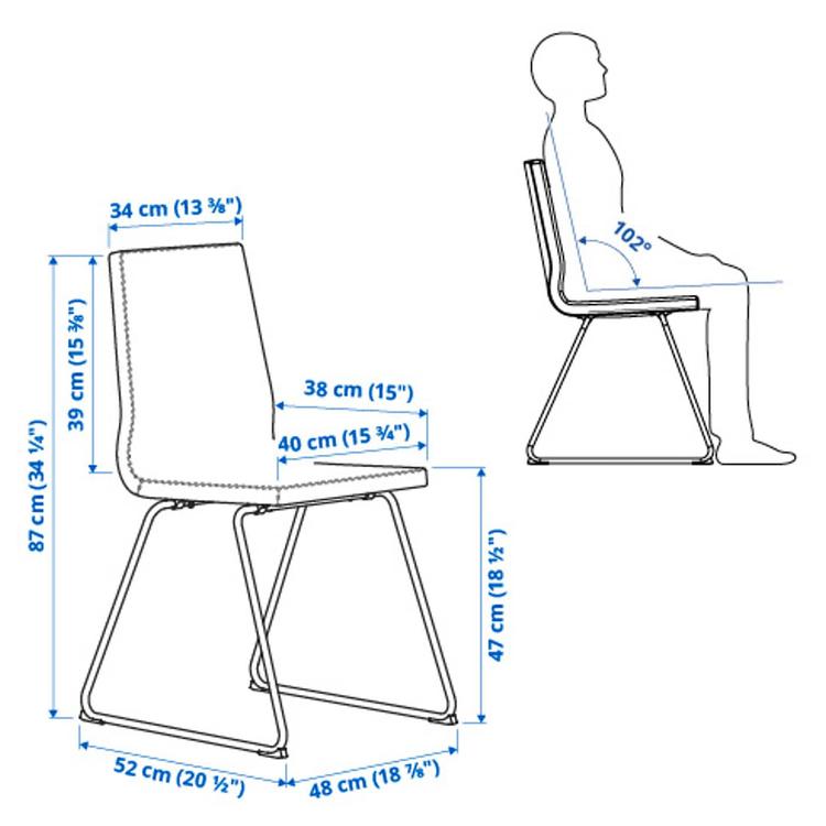 Стул,  dimensions