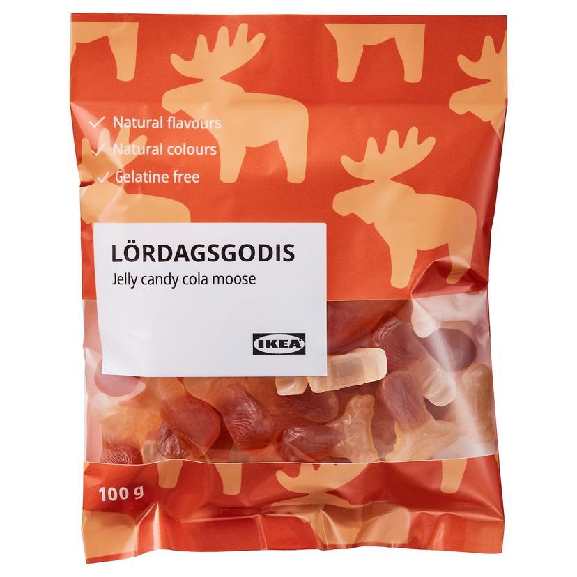 LÖRDAGSGODIS — желейные конфеты, со вкусом колы, 100 гр