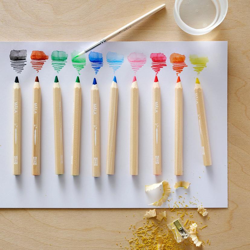 MÅLA — цветной карандаш, разные цвета