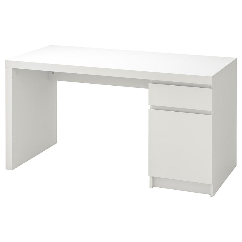 MALM — письменный стол, белый, 140x65 см