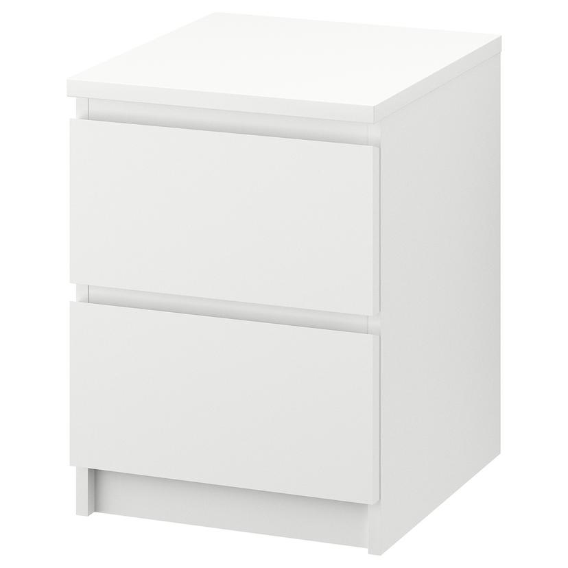 MALM — комод с 2 ящиками, белый, 40x55 см