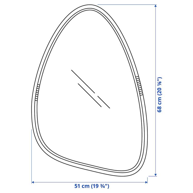 зеркало, 51x68 см dimensions