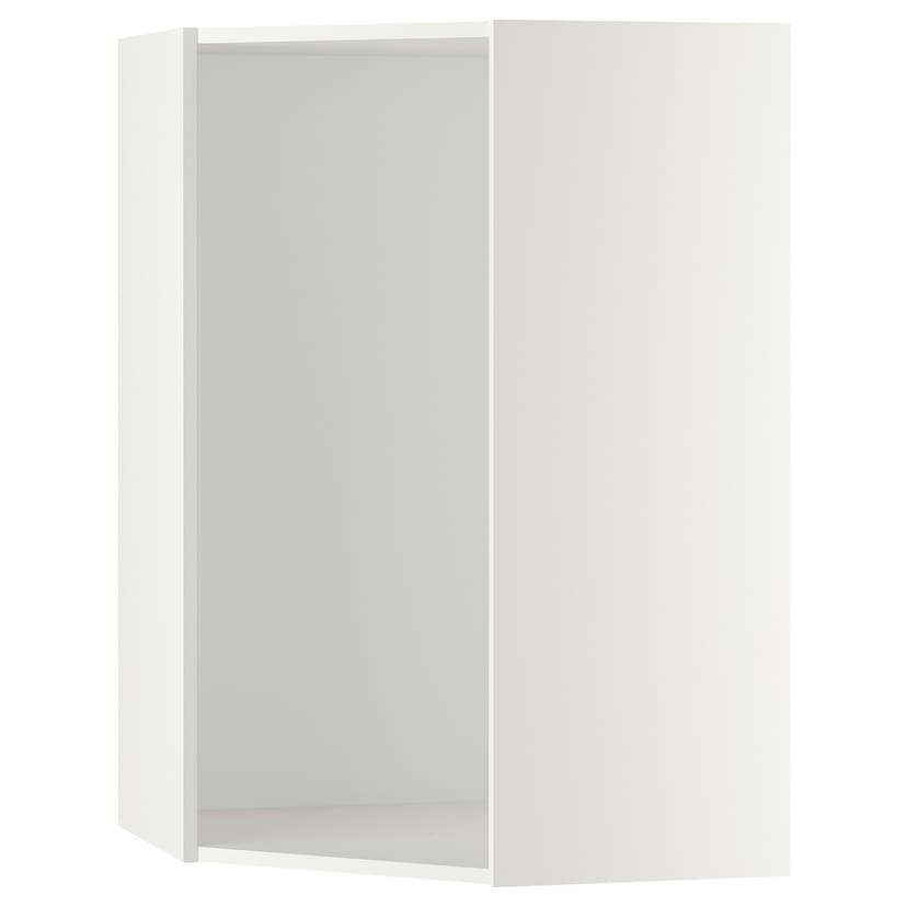 METOD — каркас навесного углового шкафа, белый, 68x68x100 см