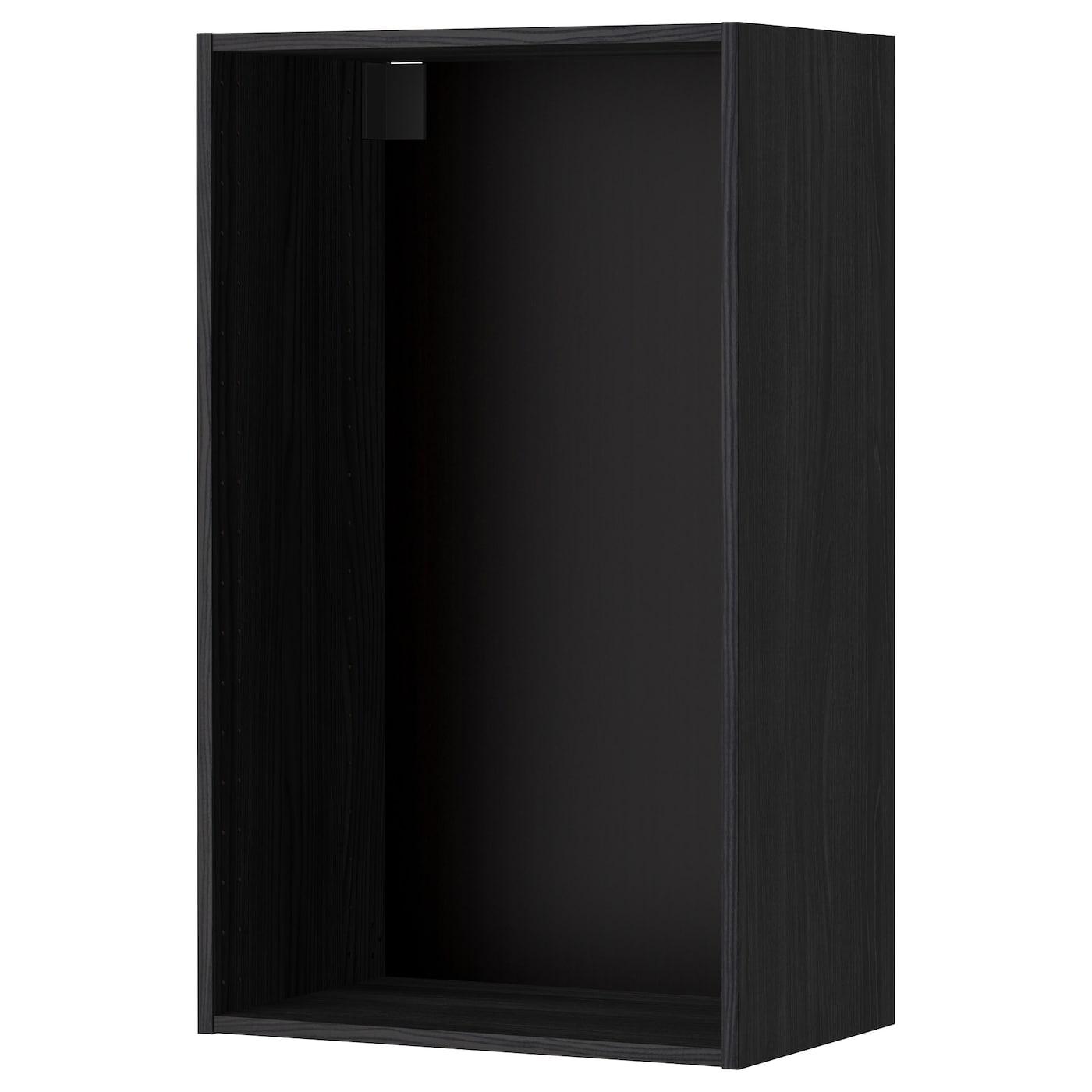 каркас навесного шкафа, под дерево черный, 60x37x100 см