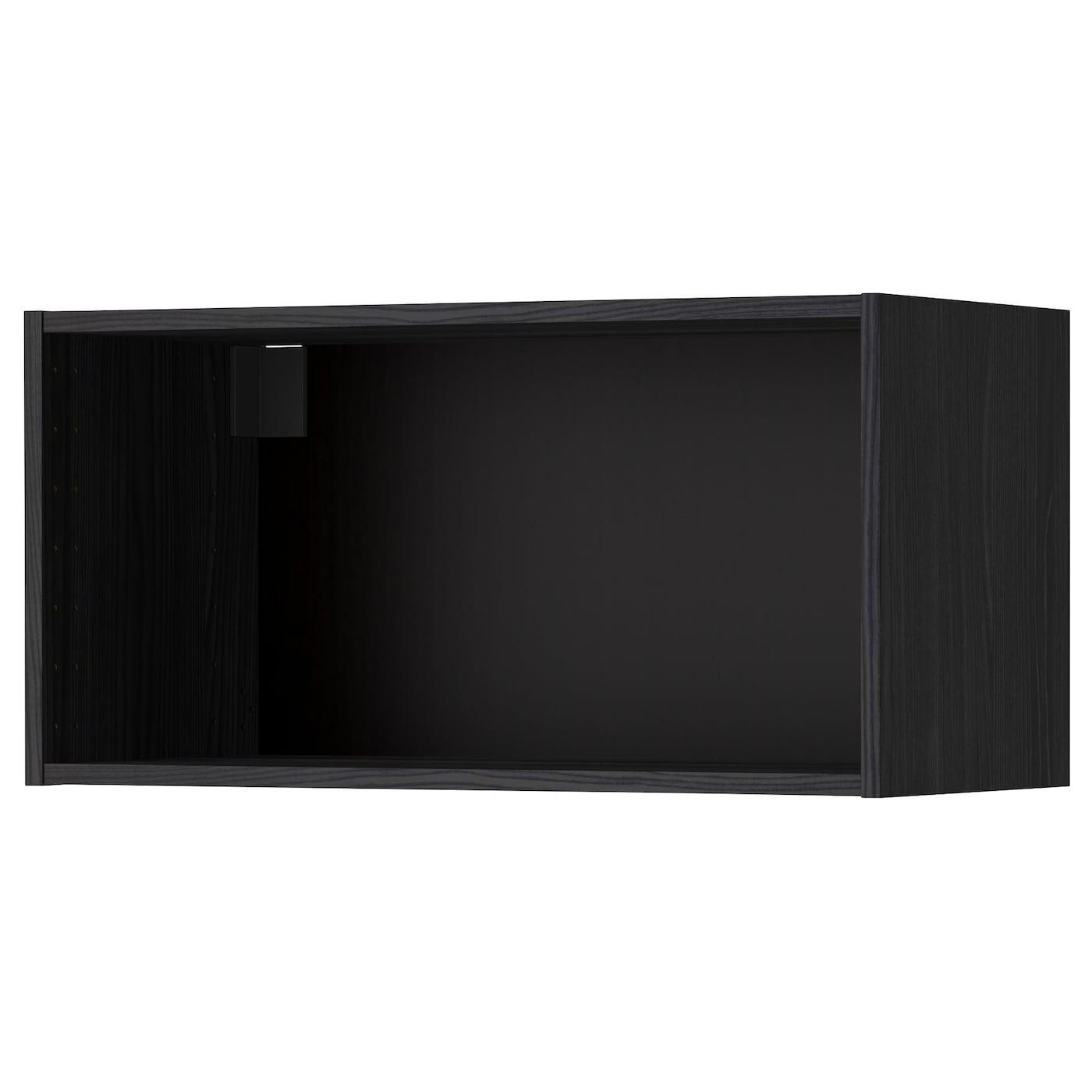 каркас навесного шкафа, под дерево черный, 80x37x40 см