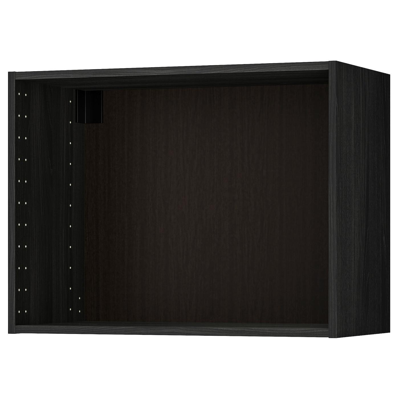 каркас навесного шкафа, под дерево черный, 80x37x60 см