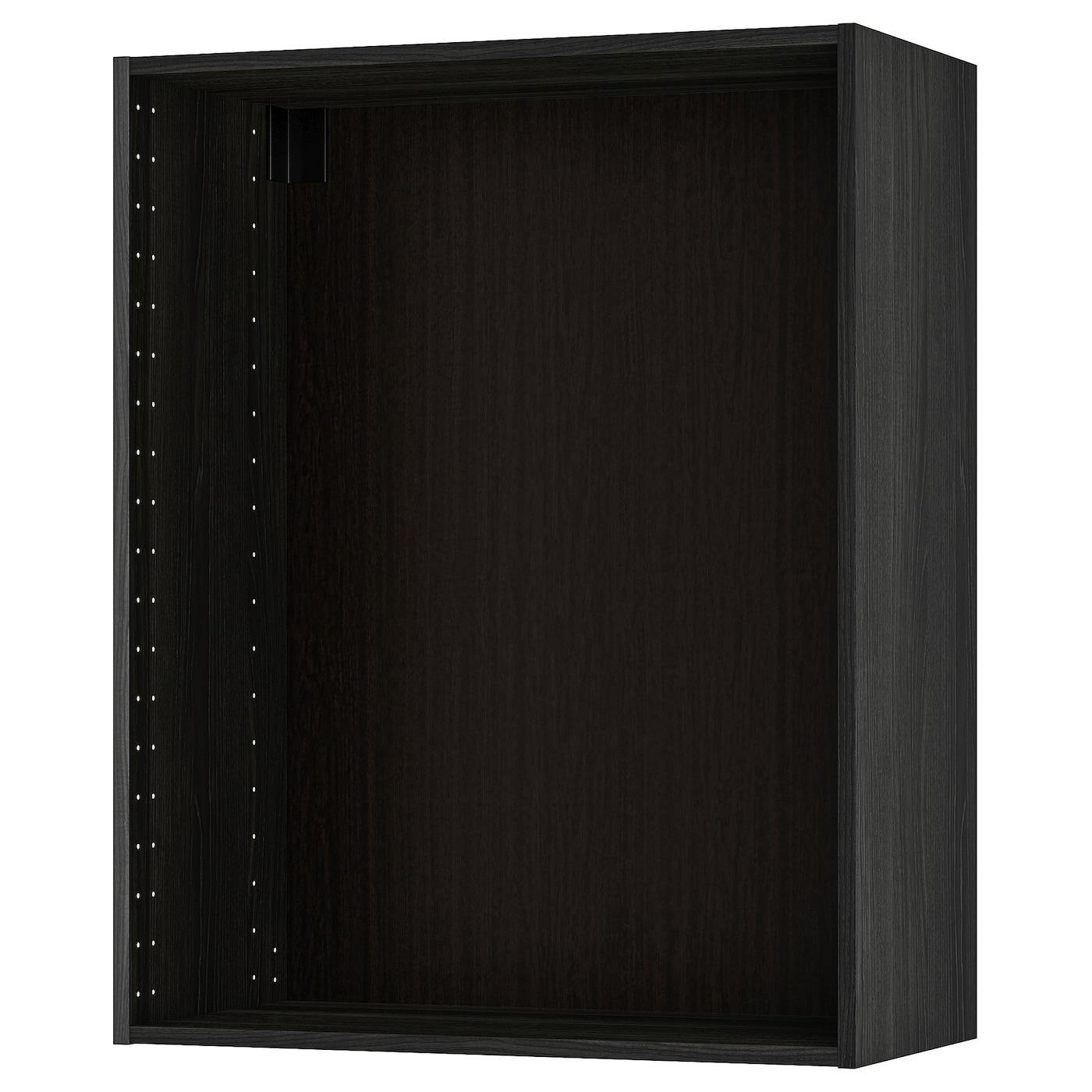 каркас навесного шкафа, под дерево черный, 80x37x100 см