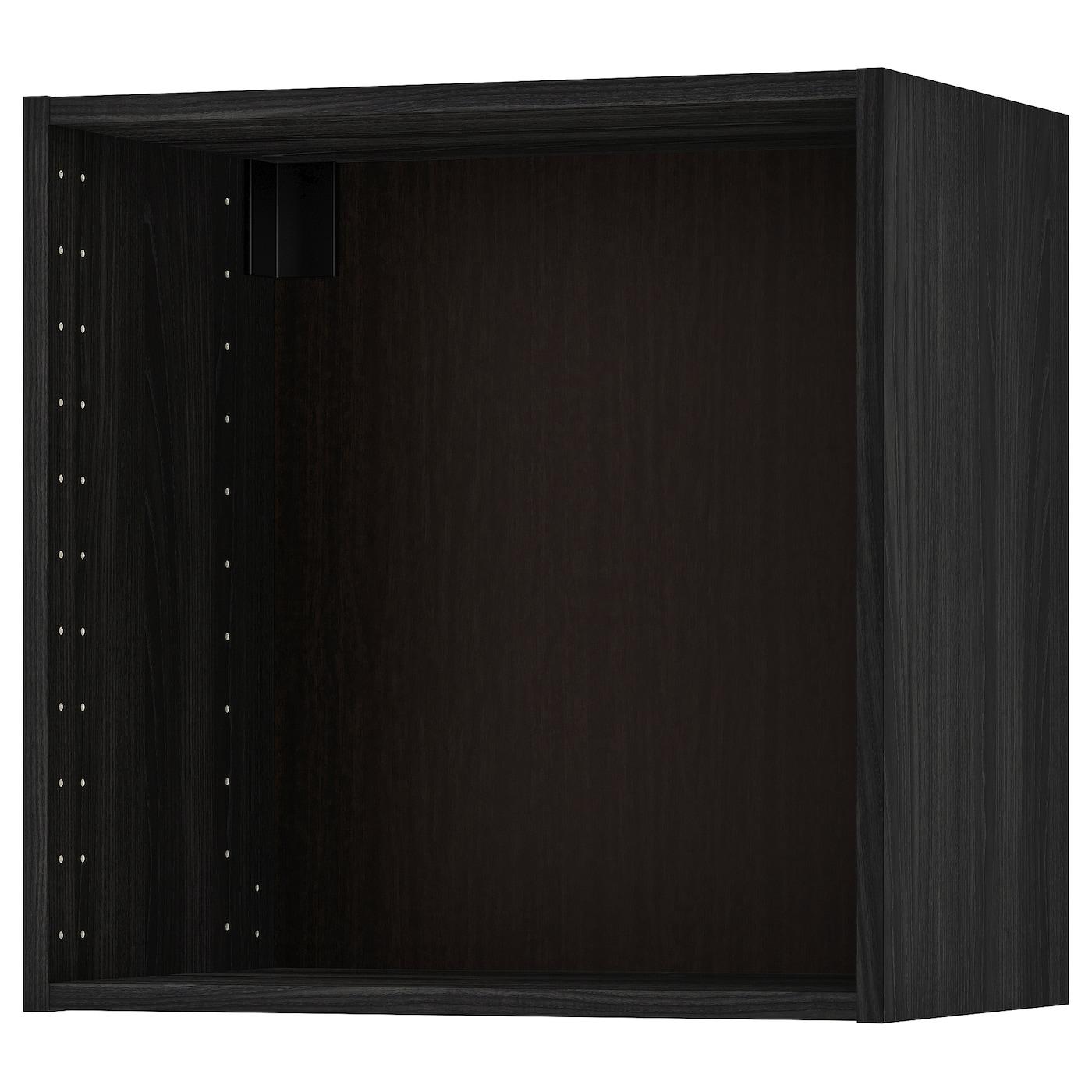 каркас навесного шкафа, под дерево черный, 60x37x60 см