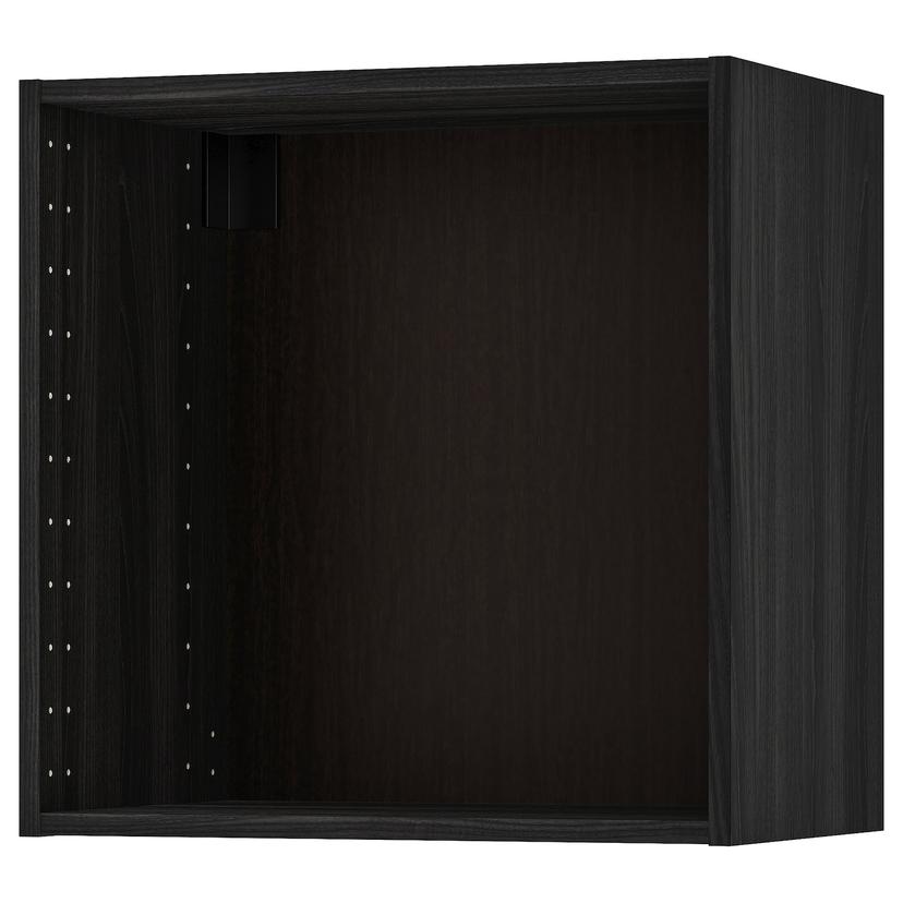 METOD — каркас навесного шкафа, под дерево черный, 60x37x60 см