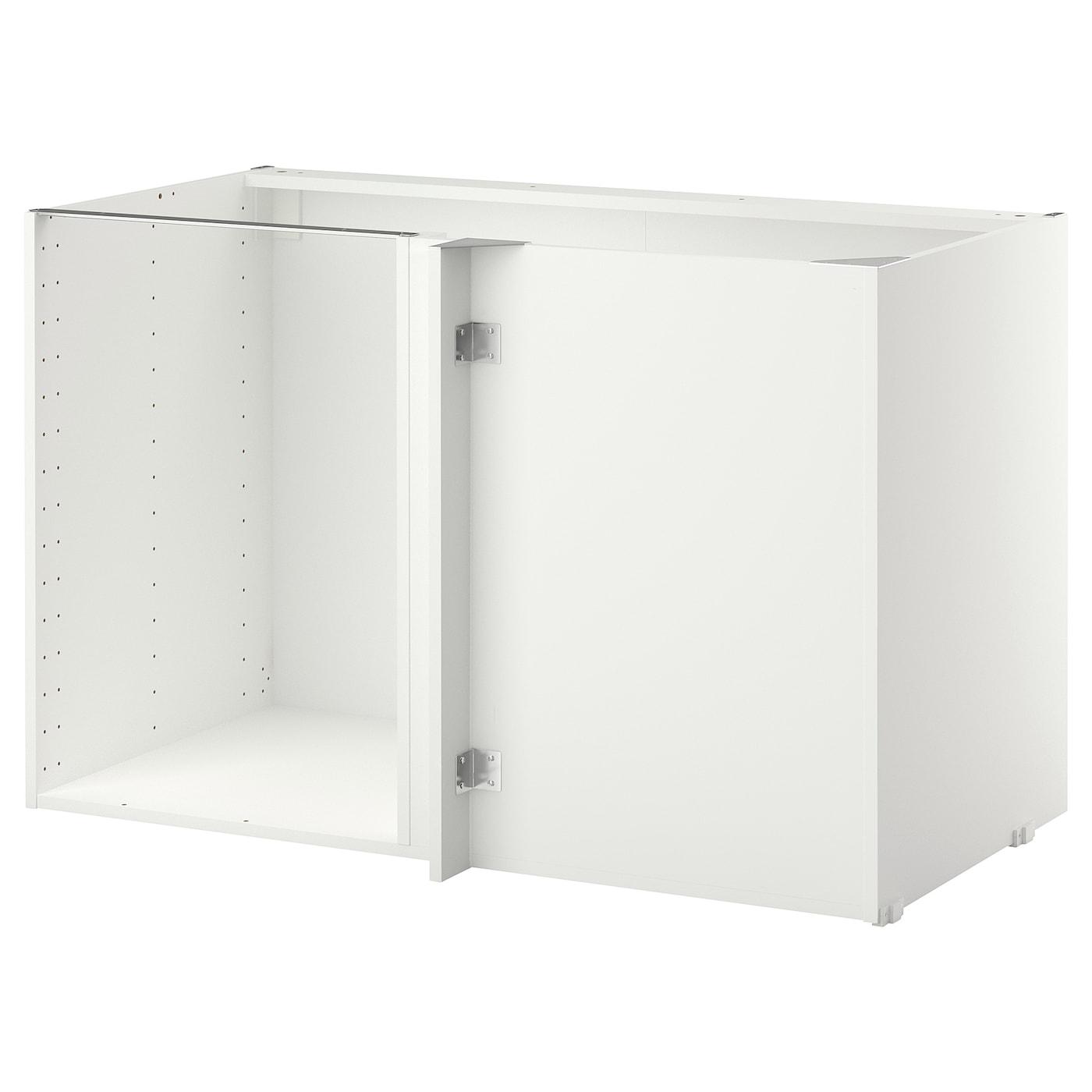 каркас напольного шкафа углового, белый, 128x68x80 см