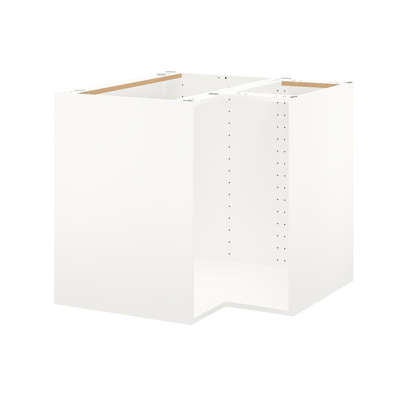 METOD — каркас напольного шкафа углового, белый, 88x60x80 см