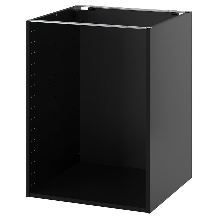METOD — каркас напольного шкафа, черно-серый, 60x60x80 см