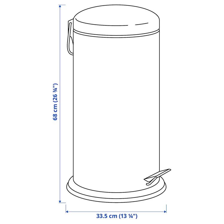 Мусорное ведро, 30 l dimensions