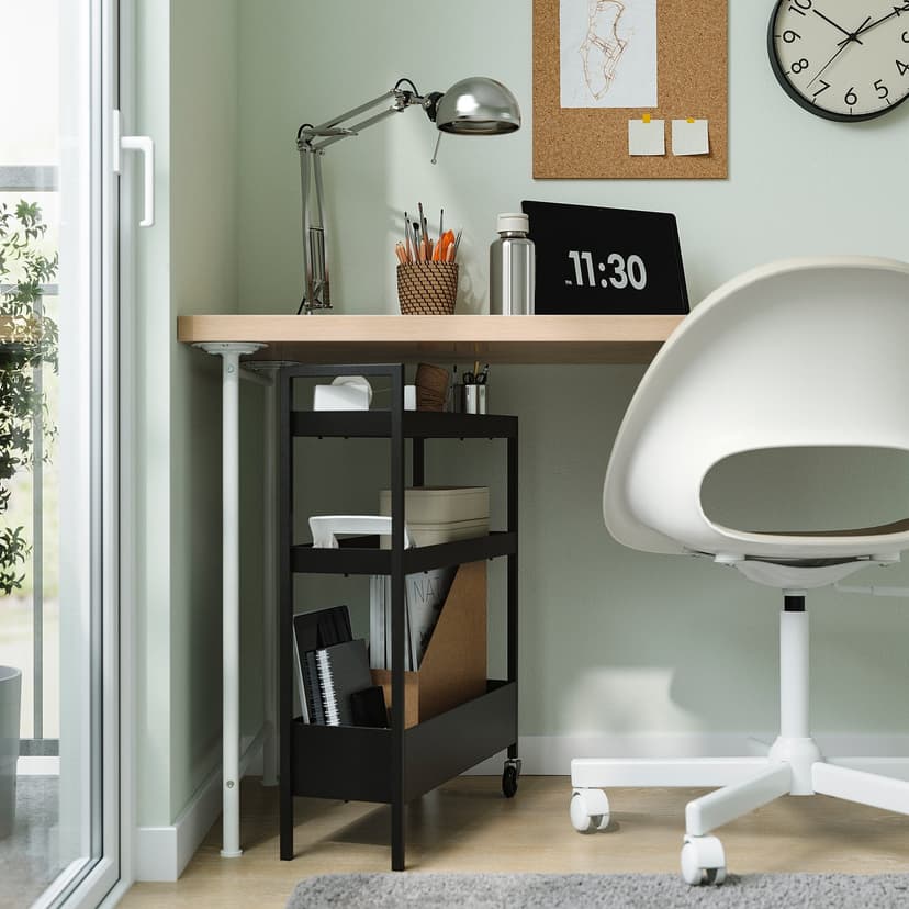 NISSAFORS — Wózek, czarny, 