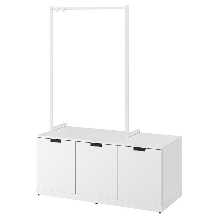 NORDLI — комод с 3 ящиками, белый, 120x169 см