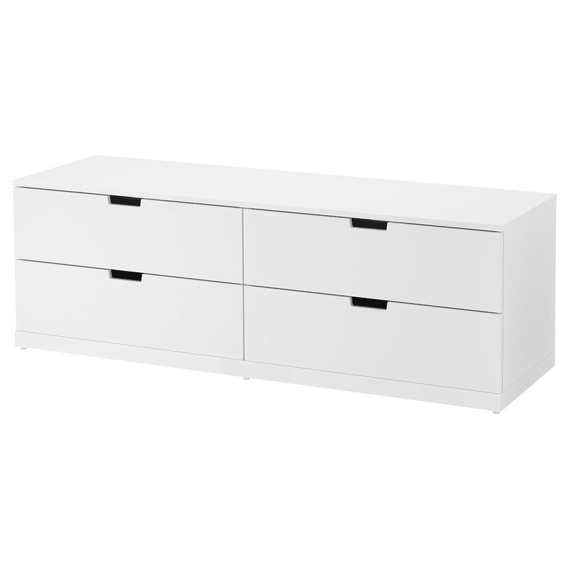 NORDLI — комод с 4 ящиками, белый, 160x54 см