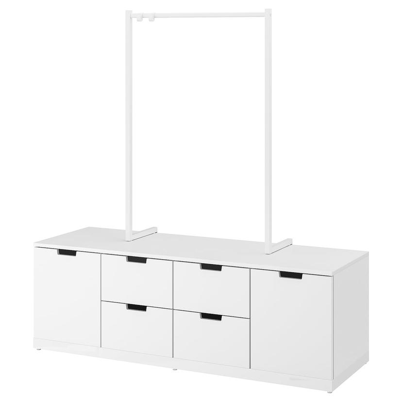 NORDLI — комод с 6 ящиками, белый, 160x169 см