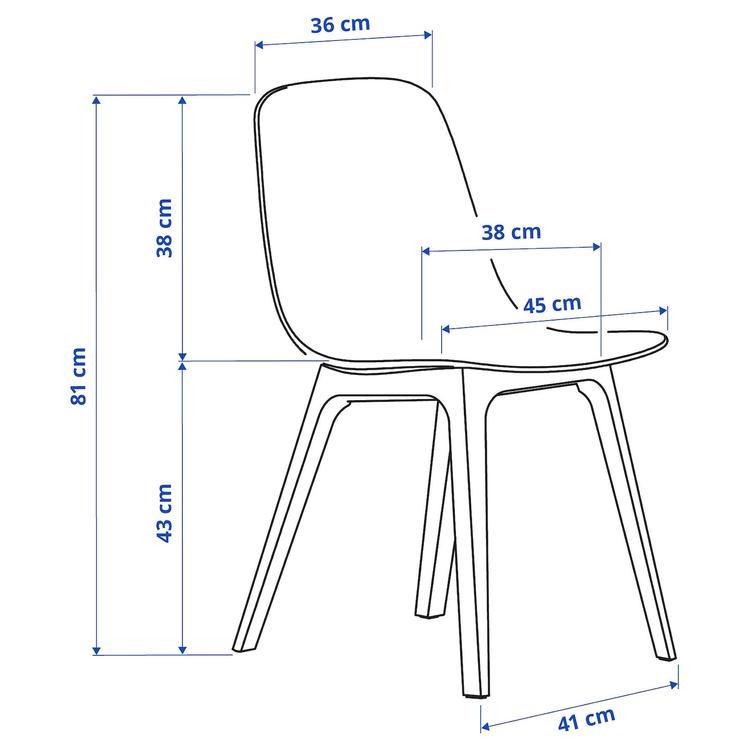 стул, красный dimensions
