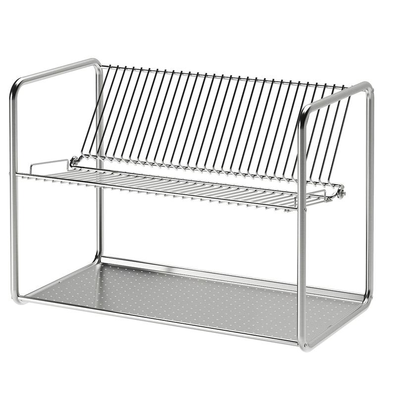 ORDNING — сушилка посудная, нержавеющ сталь, 50x27x36 см