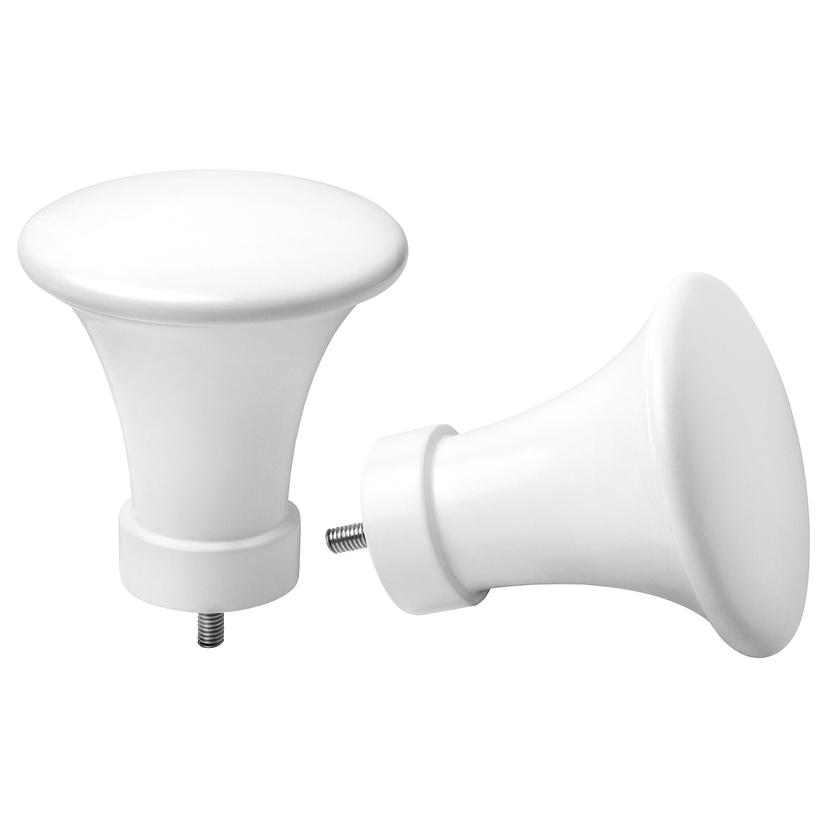 PADDFOT — наконечники,2 шт., металлический/белый