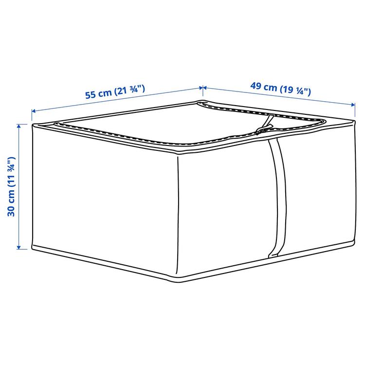 Контейнер для одежды/постельного белья, 55x49x30 см dimensions
