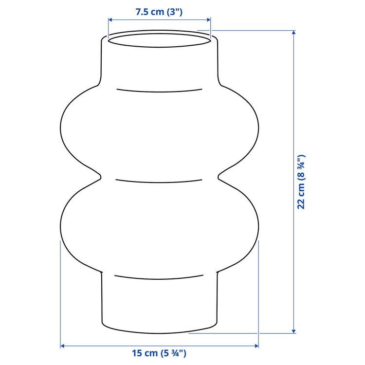 Wazon, 22 см dimensions