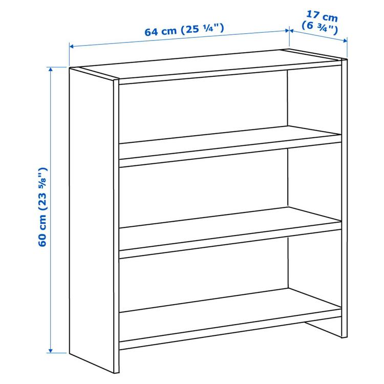настольная полка, белый, 64x60 см dimensions