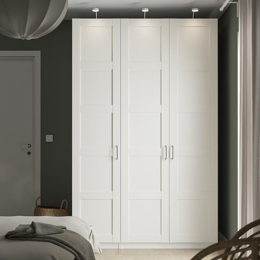 PAX / BERGSBO — гардероб, комбинация, белый/белый, 150x60x236 см