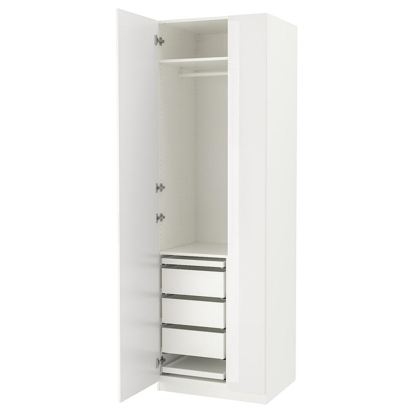 PAX / FARDAL — гардероб, комбинация, глянцевый/белый, 75x60x236 см