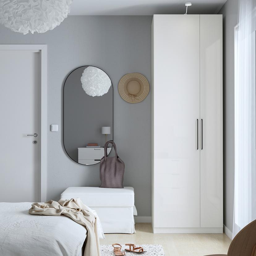 PAX / FARDAL — гардероб, комбинация, глянцевый/белый, 75x60x236 см