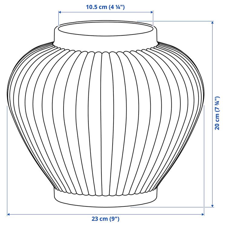 Wazon, 20 см dimensions