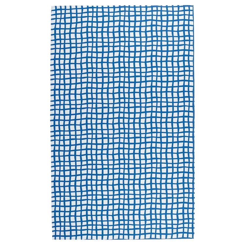 PILLERSTARR — скатерть, с рисунком/синий белый, 145x240 см